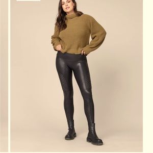 SPANX faux leather moto leggings